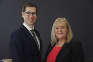 Photo of cross border expert solicitor Paul Clark and STEP qualified Solicitor Pam Murphy