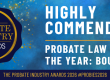 Probate Industry Awards - Probate Law Firm of the Year: Boutique - Highly Commended Spall Clark Solicitors
