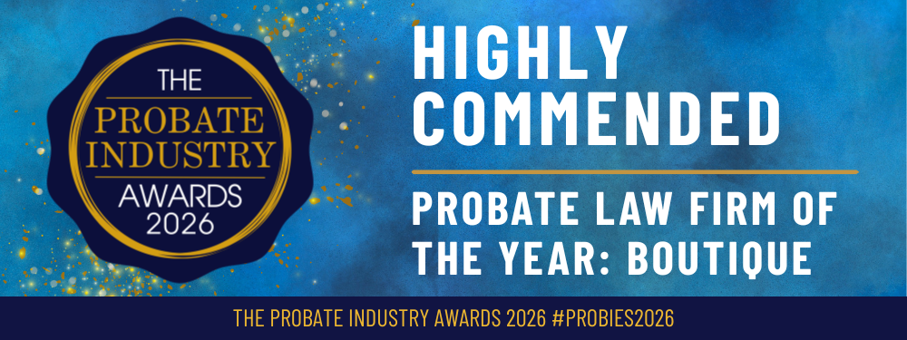Probate Industry Awards - Probate Law Firm of the Year: Boutique - Highly Commended Spall Clark Solicitors
