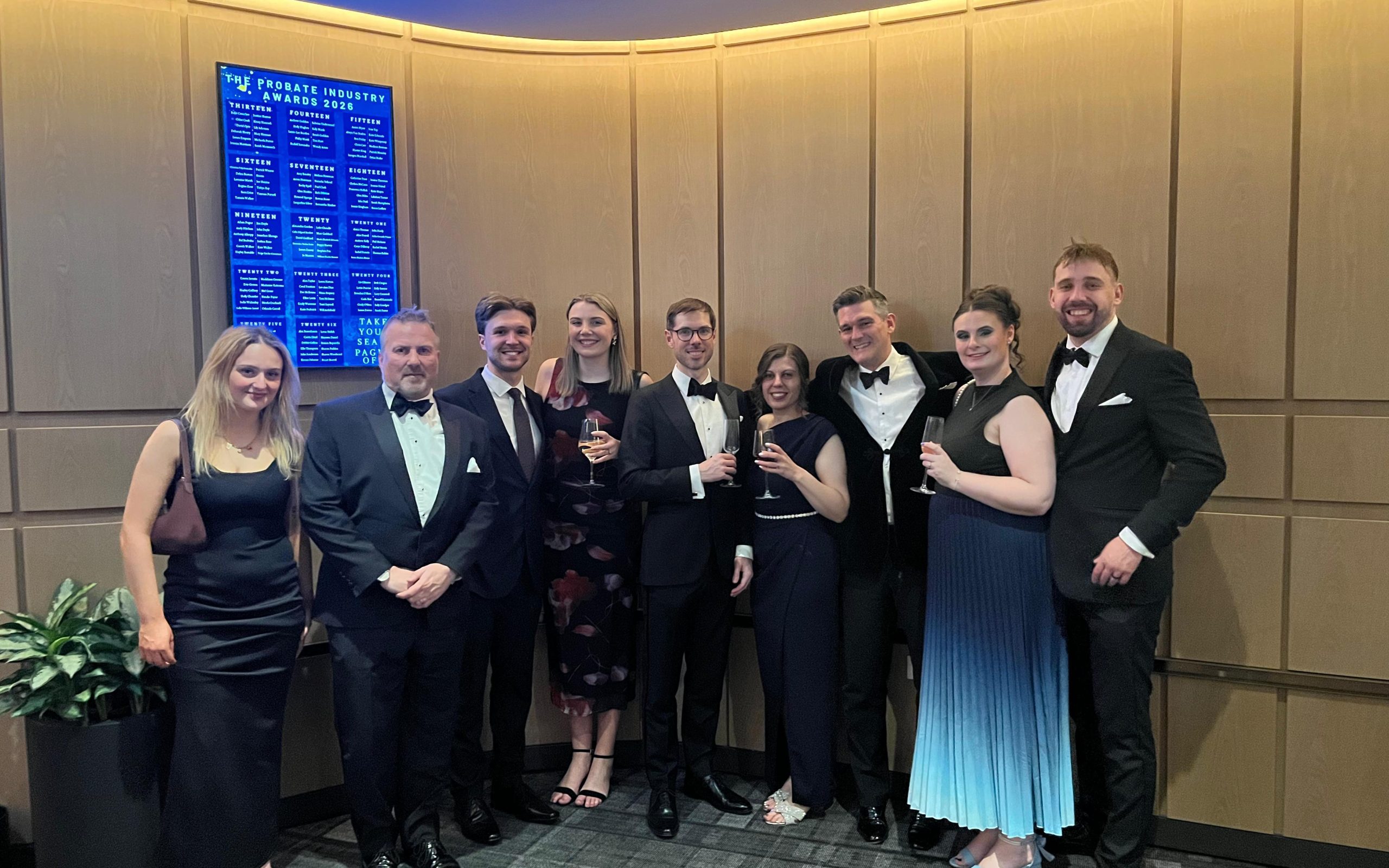 Amy Beasley, Rowan Stone, Glen (Natasha's partner), Natasha Yelland, Paul Clark, Becky Spall, Howard Spargo, Melissa Howman and Aaron (Melissa's partner)