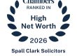 Chambers High Net Worth Guide 2026 logo. Spall Clark Solicitors