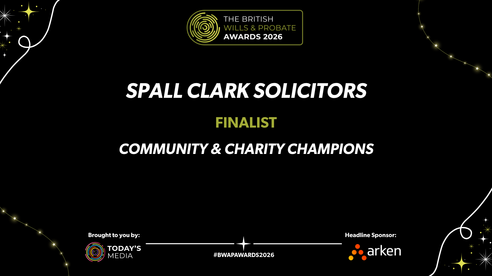 British Wills and Probate Awards - Community and Charity Champions