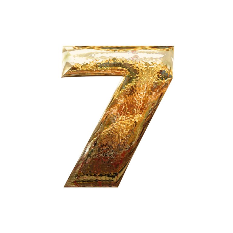 Number 7 in gold